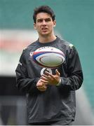 16 March 2018; Joey Carbery during the Ireland rugby captain's run at Twickenham Stadium in London, England. Photo by Brendan Moran/Sportsfile