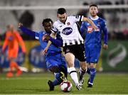 16 March 2018; Michael Duffy of Dundalk in action against Stanley Aborah of Waterford during the SSE Airtricity League Premier Division match between Dundalk and Waterford at Oriel Park in Dundalk, Louth. Photo by Stephen McCarthy/Sportsfile