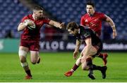 16 March 2018; Sammy Arnold of Munster performs a hand off on Mark Bennett of Edinburgh during the Guinness PRO14 Round 17 match between Edinburgh and Munster at the BT Murrayfield Stadium in Edinburgh, Scotland. Photo by Kenny Smith/Sportsfile
