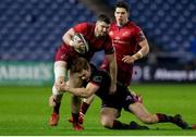 16 March 2018; Sammy Arnold of Munster is tackled by Mark Bennett of Edinburgh during the Guinness PRO14 Round 17 match between Edinburgh and Munster at the BT Murrayfield Stadium in Edinburgh, Scotland. Photo by Kenny Smith/Sportsfile