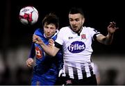 16 March 2018; Michael Duffy of Dundalk in action against John Kavanagh of Waterford during the SSE Airtricity League Premier Division match between Dundalk and Waterford at Oriel Park in Dundalk, Louth. Photo by Stephen McCarthy/Sportsfile