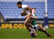 16 March 2018; Ben Loader of England is tackled by James Hume of Ireland during the U20 Six Nations Rugby Championship match between England and Ireland at the Ricoh Arena in Coventry, England. Photo by Harry Murphy/Sportsfile