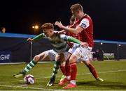 16 March 2018; Gary Shaw of Shamrock Rovers is tackled by Ian Turner and Simon Madden of St Patrick's Athletic during the SSE Airtricity League Premier Division match between Shamrock Rovers and St Patrick's Athletic at Tallaght Stadium in Tallaght, Dublin. Photo by Eóin Noonan/Sportsfile