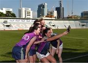 17 March 2018; Niamh McEvoy takes a selfie along with her Dublin team-mates after the 2016 All-Stars v 2017 All-Stars Exhibition match on the TG4 Ladies Football All-Star Tour 2018. Chulalongkorn University Football Club Stadium, Bangkok, Thailand. Photo by Piaras Ó Mídheach/Sportsfile