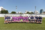 17 March 2018; Both squads stand for a photograph before the 2016 All-Stars v 2017 All-Stars Exhibition match on the TG4 Ladies Football All-Star Tour 2018. Chulalongkorn University Football Club Stadium, Bangkok, Thailand. Photo by Piaras Ó Mídheach/Sportsfile