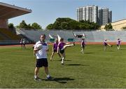 17 March 2018; 2016 All-Star manager Ephie Fitzgerald before the 2016 All-Stars v 2017 All-Stars Exhibition match on the TG4 Ladies Football All-Star Tour 2018. Chulalongkorn University Football Club Stadium, Bangkok, Thailand. Photo by Piaras Ó Mídheach/Sportsfile