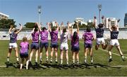 17 March 2018; Dublin players, with their squad numbers displayed in Thai on their jerseys, before the 2016 All-Stars v 2017 All-Stars Exhibition match on the TG4 Ladies Football All-Star Tour 2018. Chulalongkorn University Football Club Stadium, Bangkok, Thailand. Photo by Piaras Ó Mídheach/Sportsfile