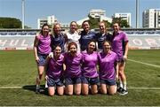 17 March 2018; Dublin players, back row, from left, Lyndsey Davey, Nicole Owens, Ciara Trant, Niamh McEvoy, Lauren Magee and Leah Caffrey, front row, Sinéad Aherne, Sinéad Finnegan and Noelle Healy before the 2016 All-Stars v 2017 All-Stars Exhibition match during the TG4 Ladies Football All-Star Tour 2018. Chulalongkorn University Football Club Stadium, Bangkok, Thailand. Photo by Piaras Ó Mídheach/Sportsfile