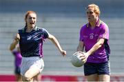 17 March 2018; Karen Guthrie, Donegal & 2016 All-Stars, in action against Lauren Magee, Dublin & 2017 All-Stars, during the 2016 All-Stars v 2017 All-Stars Exhibition match during the TG4 Ladies Football All-Star Tour 2018. Chulalongkorn University Football Club Stadium, Bangkok, Thailand. Photo by Piaras Ó Mídheach/Sportsfile