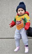 17 March 2018: Corofin supporter Oonabelle Roche, age 1, from Corofin in Co. Galway prior to the AIB GAA Football All-Ireland Senior Club Championship Final match between Corofin and Nemo Rangers at Croke Park in Dublin. Photo by David Fitzgerald/Sportsfile