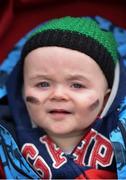 17 March 2018: Nemo Rangers supporter Rory Sheehan, age 11 months, from Turner's Cross in Cork prior to the AIB GAA Football All-Ireland Senior Club Championship Final match between Corofin and Nemo Rangers at Croke Park in Dublin. Photo by David Fitzgerald/Sportsfile