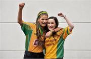 17 March 2018: Corofin supporters Stacey King, left, and Louise O'Boyle, both age 16, from Corofin in Co. Galway prior to the AIB GAA Football All-Ireland Senior Club Championship Final match between Corofin and Nemo Rangers at Croke Park in Dublin. Photo by David Fitzgerald/Sportsfile