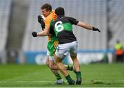 17 March 2018: Gary Sice of Corofin is tackled by Stephen Cronin of Nemo Rangers during the AIB GAA Football All-Ireland Senior Club Championship Final match between Corofin and Nemo Rangers at Croke Park in Dublin. Photo by Eóin Noonan/Sportsfile