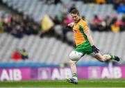 17 March 2018: Gary Sice of Corofin scores his side's first goal during the AIB GAA Football All-Ireland Senior Club Championship Final match between Corofin and Nemo Rangers at Croke Park in Dublin. Photo by Eóin Noonan/Sportsfile
