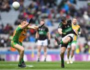 17 March 2018: Barry O'Driscoll of Nemo Rangers in action against Jason Leonard of Corofin during the AIB GAA Football All-Ireland Senior Club Championship Final match between Corofin and Nemo Rangers at Croke Park in Dublin. Photo by Eóin Noonan/Sportsfile
