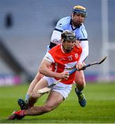 17 March 2018: Mark Schutte of Cuala in action against Niall Buckley of Na Piarsaigh during the AIB GAA Hurling All-Ireland Senior Club Championship Final match between Cuala and Na Piarsaigh at Croke Park in Dublin. Photo by Stephen McCarthy/Sportsfile