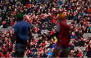 17 March 2018: Cuala supporters watch on during the AIB GAA Hurling All-Ireland Senior Club Championship Final match between Cuala and Na Piarsaigh at Croke Park in Dublin. Photo by David Fitzgerald/Sportsfile