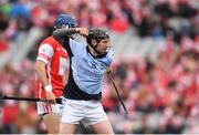 17 March 2018: Peter Casey of Na Piarsaigh celebrates after scoring his side's first goal during the AIB GAA Hurling All-Ireland Senior Club Championship Final match between Cuala and Na Piarsaigh at Croke Park in Dublin. Photo by Eóin Noonan/Sportsfile
