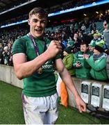 17 March 2018; Garry Ringrose of Ireland celebrates after the NatWest Six Nations Rugby Championship match between England and Ireland at Twickenham Stadium in London, England. Photo by Brendan Moran/Sportsfile