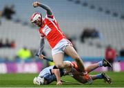 17 March 2018: Con O'Callaghan of Cuala is tackled by Kieran Kennedy of Na Piarsaigh during the AIB GAA Hurling All-Ireland Senior Club Championship Final match between Cuala and Na Piarsaigh at Croke Park in Dublin. Photo by Eóin Noonan/Sportsfile