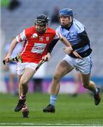 17 March 2018: Nicky Kenny of Cuala in action against Jerome Boylan of Na Piarsaigh during the AIB GAA Hurling All-Ireland Senior Club Championship Final match between Cuala and Na Piarsaigh at Croke Park in Dublin. Photo by Eóin Noonan/Sportsfile