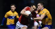 17 March 2018: John O'Rourke of Cork in action against Jamie Malone of Clare during the Allianz Football League Division 2 Round 6 match between Cork and Clare at Páirc Uí Rinn in Cork. Photo by Matt Browne/Sportsfile
