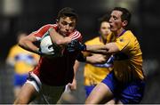 17 March 2018: Mark Collins of Cork in action against Cathal O'Connor of Clare during the Allianz Football League Division 2 Round 6 match between Cork and Clare at Páirc Uí Rinn in Cork. Photo by Matt Browne/Sportsfile