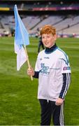 17 March 2018: AIB flagbearer Gerard O'Tiarnaigh, age 12, who won an AIB flag bearer competition to wave on Na Piarsaigh at the AIB Senior Hurling Club Championship Final between Cuala and Na Piarsaigh at Croke Park on St. Patrick's Day. For exclusive content and behind the scenes action of the AIB GAA & Camogie Club Championships follow AIB GAA on Facebook, Twitter, Instagram and Snapchat and www.aib.ie/gaa. Photo by Stephen McCarthy/Sportsfile