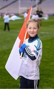 17 March 2018: AIB flagbearer Beth White, age 9, who won an AIB flag bearer competition to wave on Cuala at the AIB Senior Hurling Club Championship Final between Cuala and Na Piarsaigh at Croke Park on St. Patrick's Day. For exclusive content and behind the scenes action of the AIB GAA & Camogie Club Championships follow AIB GAA on Facebook, Twitter, Instagram and Snapchat and www.aib.ie/gaa. Photo by Stephen McCarthy/Sportsfile