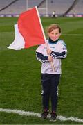 17 March 2018: AIB flagbearer Abi Broderick, age 8, who won an AIB flag bearer competition to wave on Cuala at the AIB Senior Hurling Club Championship Final between Cuala and Na Piarsaigh at Croke Park on St. Patrick's Day. For exclusive content and behind the scenes action of the AIB GAA & Camogie Club Championships follow AIB GAA on Facebook, Twitter, Instagram and Snapchat and www.aib.ie/gaa. Photo by Stephen McCarthy/Sportsfile