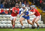 18 March 2018; Tom Devine of Waterford in action against Colm Spillane, left, and Sean O'Donoghue of Cork during the Allianz Hurling League Division 1 Relegation Play-Off match between Waterford and Cork at Páirc Uí Rinn in Cork. Photo by Eóin Noonan/Sportsfile