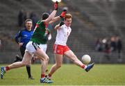 18 March 2018; Peter Harte of Tyrone in action against Paddy Durcan of Mayo during the Allianz Football League Division 1 Round 6 match between Mayo and Tyrone at Elverys MacHale Park in Castlebar, Co. Mayo. Photo by Sam Barnes/Sportsfile