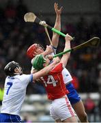18 March 2018; Tadgh de Burca of Waterford in action against Seamus Harnedy of Cork during the Allianz Hurling League Division 1 Relegation Play-Off match between Waterford and Cork at Páirc Uí Rinn in Cork. Photo by Eóin Noonan/Sportsfile