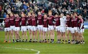 18 March 2018; The Galway team stand for the national anthem prior to the Allianz Football League Division 1 Round 6 match between Galway and Dublin at Pearse Stadium, in Galway. Photo by Ray Ryan/Sportsfile