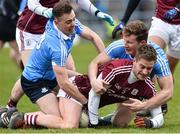 18 March 2018; Gary O'Donnell of Galway in action against Cormac Costello, left, and Ciaran Kilkenny of Dublin during the Allianz Football League Division 1 Round 6 match between Galway and Dublin at Pearse Stadium, in Galway. Photo by Ray Ryan/Sportsfile