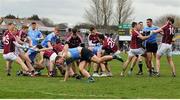 18 March 2018; Players from both sides tussle during the Allianz Football League Division 1 Round 6 match between Galway and Dublin at Pearse Stadium, in Galway. Photo by Ray Ryan/Sportsfile