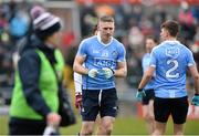 18 March 2018; Eoghan O'Gara of Dublin is sent off by Referee Joe McQuilan during the Allianz Football League Division 1 Round 6 match between Galway and Dublin at Pearse Stadium, in Galway. Photo by Ray Ryan/Sportsfile