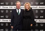 18 March 2018; FAI Chief Executive John Delaney with his partner Emma English during the 3 FAI International Awards at RTE Studios in Donnybrook, Dublin. Photo by Seb Daly/Sportsfile