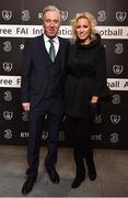 18 March 2018; FAI Chief Executive John Delaney with his partner Emma English during the 3 FAI International Awards at RTE Studios in Donnybrook, Dublin. Photo by Seb Daly/Sportsfile