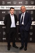 18 March 2018; Republic of Ireland U-21 manager Noel King, right, and John Fallon during the 3 FAI International Awards at RTE Studios in Donnybrook, Dublin. Photo by Seb Daly/Sportsfile