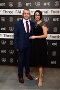 18 March 2018; Football For All International Player of the Year nominee Gary Hoey with his partner Joanne Hoey during the 3 FAI International Awards at RTE Studios in Donnybrook, Dublin. Photo by Seb Daly/Sportsfile