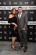 18 March 2018; Junior International Player of the Year nominee David Joyce and Lisa Butler during the 3 FAI International Awards at RTE Studios in Donnybrook, Dublin. Photo by Seb Daly/Sportsfile
