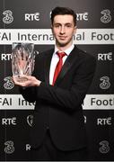 18 March 2018; Schools International Player of the Year Neil Farrugia during the 3 FAI International Awards at RTE Studios in Donnybrook, Dublin. Photo by Seb Daly/Sportsfile