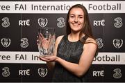 18 March 2018; Under 19 Women's International Player of the Year Lucy McCartan during the 3 FAI International Awards at RTE Studios in Donnybrook, Dublin. Photo by Seb Daly/Sportsfile
