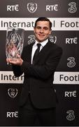 18 March 2018; Under 21 International Player of the Year Josh Cullen during the 3 FAI International Awards at RTE Studios in Donnybrook, Dublin. Photo by Seb Daly/Sportsfile
