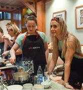 19 March 2018; Cork players, Martina O'Brien, left and Bríd Stack, during a Thai cookery class on the TG4 Ladies Football All-Star Tour 2018. Anantara Hotel, Bangkok, Thailand. Photo by Piaras Ó Mídheach/Sportsfile
