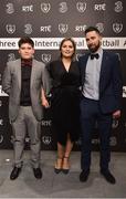 18 March 2018; In attendance from left are, Ciaran Bradley with Collette Burke and Jamie Bradley during the 3 FAI International Awards at RTE Studios in Donnybrook, Dublin. Photo by Seb Daly/Sportsfile