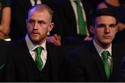 18 March 2018; Republic of Ireland's Aaron McCarey and Declan Rice, right, during the 3 FAI International Awards at RTE Studios in Donnybrook, Dublin. Photo by Stephen McCarthy/Sportsfile