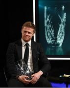 18 March 2018; Former Republic of Ireland international Damien Duff after receiving his Hall of Fame award during the 3 FAI International Awards at RTE Studios in Donnybrook, Dublin. Photo by Stephen McCarthy/Sportsfile