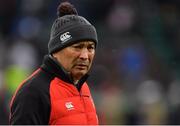 17 March 2018; England head coach Eddie Jones prior to the NatWest Six Nations Rugby Championship match between England and Ireland at Twickenham Stadium in London, England. Photo by Brendan Moran/Sportsfile